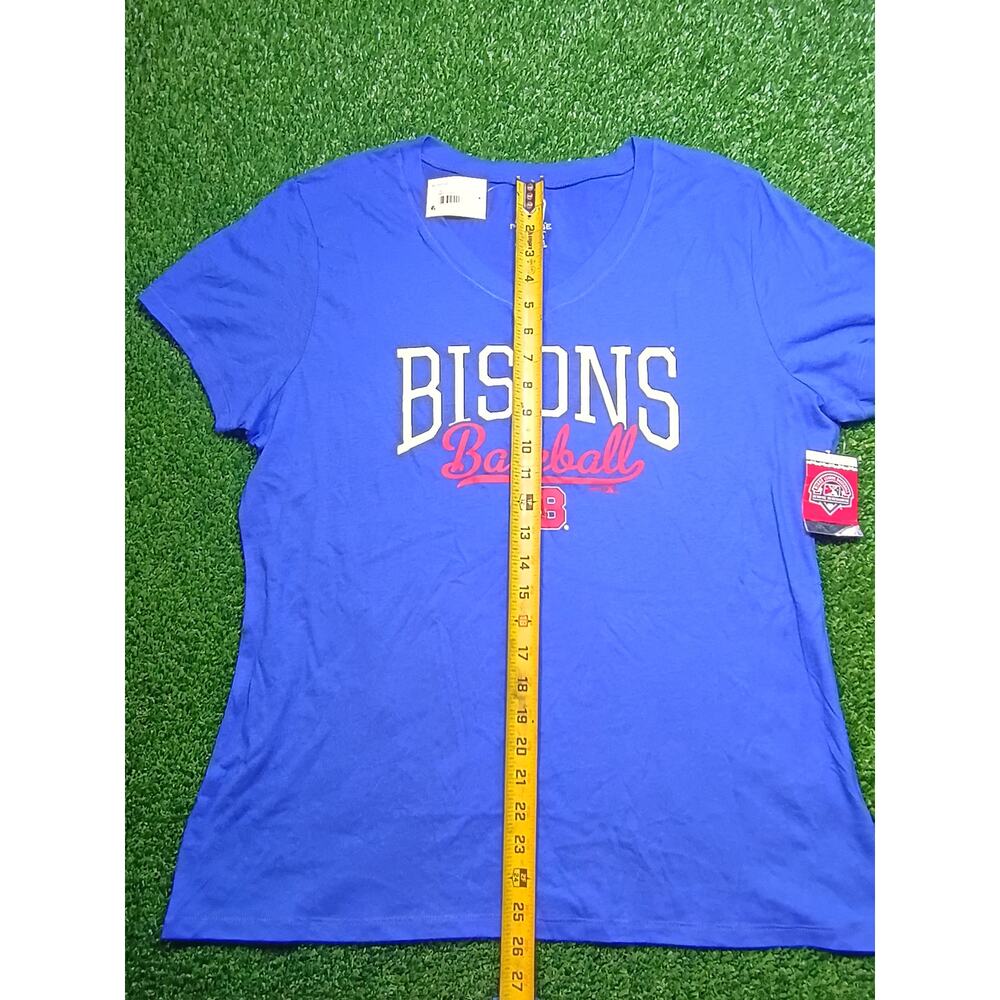 New ProEdge Bisons Baseball Women's T-Shirt - Blue, Size XLarge - Picture 4 of 7